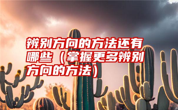 辨别方向的方法还有哪些（掌握更多辨别方向的方法）