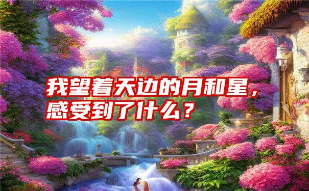 我望着天边的月和星，感受到了什么？