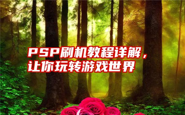 PSP刷机教程详解，让你玩转游戏世界