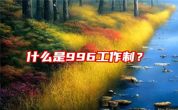 什么是996工作制？