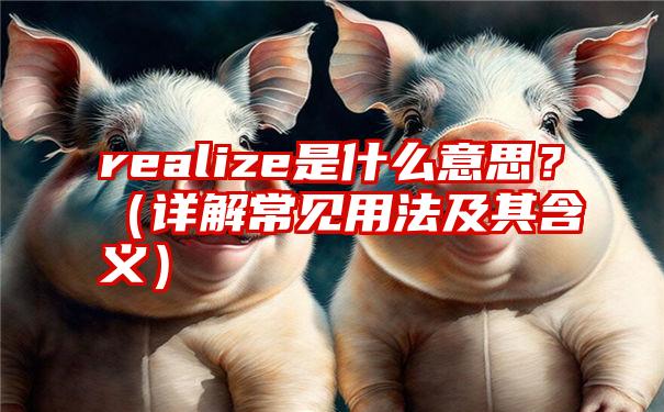 realize是什么意思？（详解常见用法及其含义）