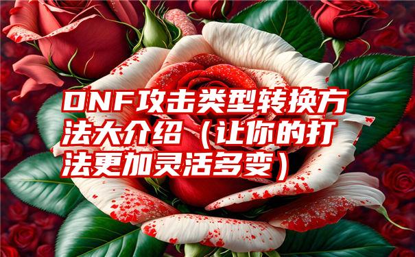 DNF攻击类型转换方法大介绍（让你的打法更加灵活多变）