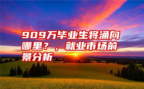 909万毕业生将涌向哪里？，就业市场前景分析