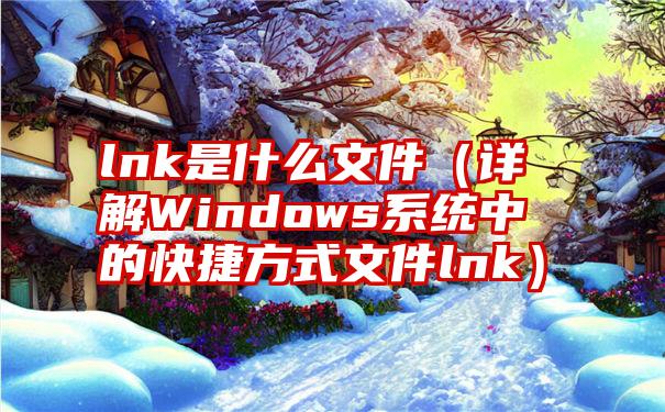 lnk是什么文件（详解Windows系统中的快捷方式文件lnk）