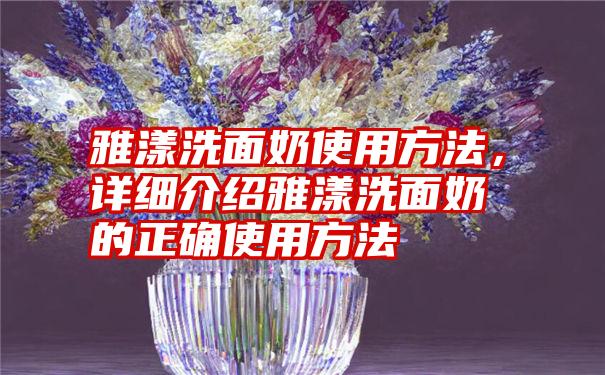 雅漾洗面奶使用方法，详细介绍雅漾洗面奶的正确使用方法