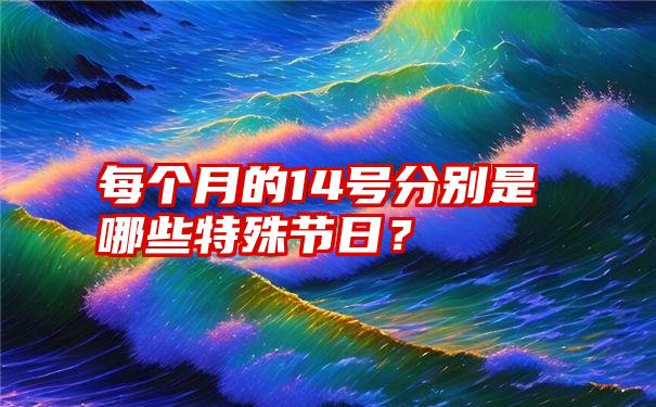 每个月的14号分别是哪些特殊节日？