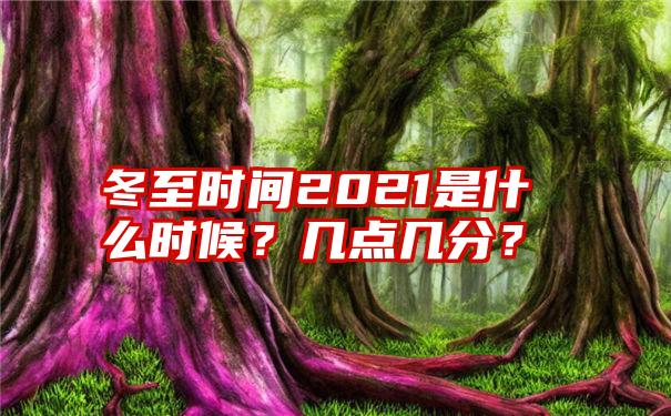 冬至时间2021是什么时候？几点几分？