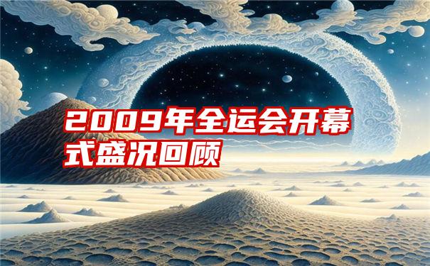 2009年全运会开幕式盛况回顾