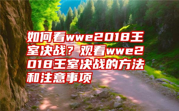 如何看wwe2018王室决战？观看wwe2018王室决战的方法和注意事项