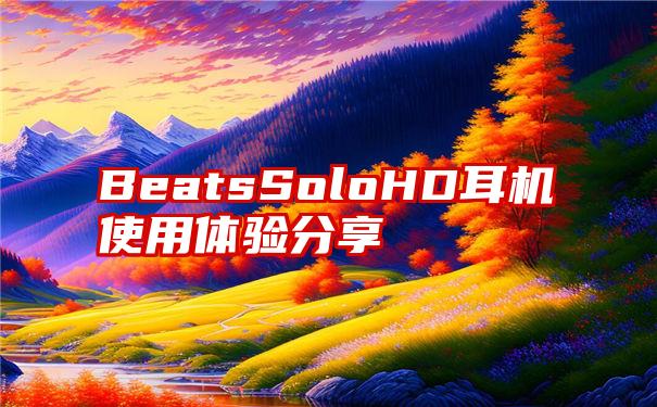 BeatsSoloHD耳机使用体验分享