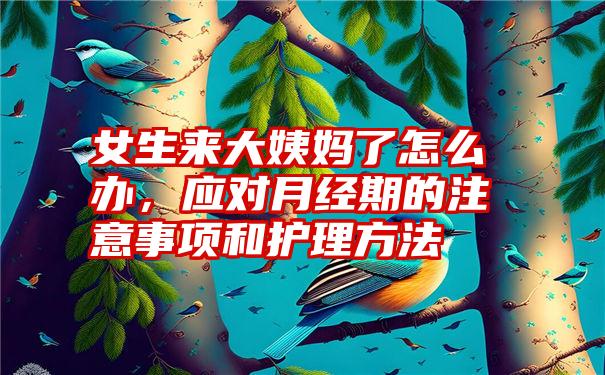 女生来大姨妈了怎么办，应对月经期的注意事项和护理方法