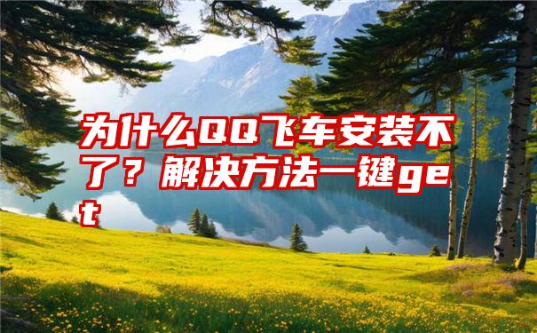 为什么QQ飞车安装不了？解决方法一键get