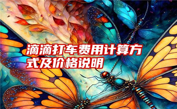 滴滴打车费用计算方式及价格说明