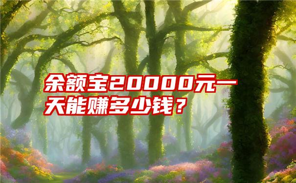 余额宝20000元一天能赚多少钱？