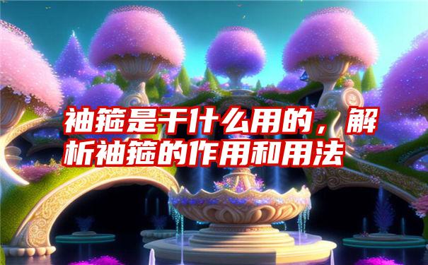 袖箍是干什么用的，解析袖箍的作用和用法