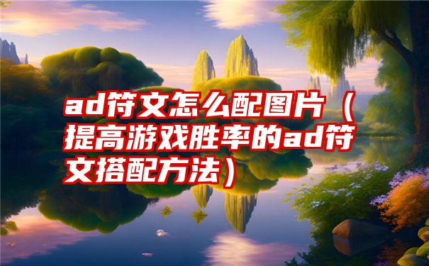 ad符文怎么配图片（提高游戏胜率的ad符文搭配方法）