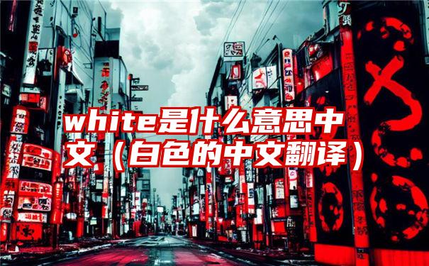 white是什么意思中文（白色的中文翻译）