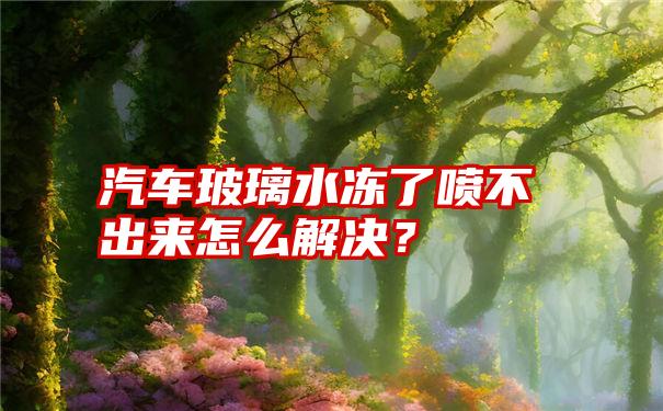 汽车玻璃水冻了喷不出来怎么解决？