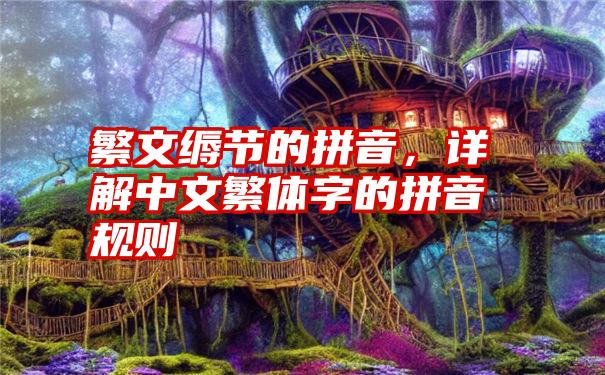 繁文缛节的拼音，详解中文繁体字的拼音规则