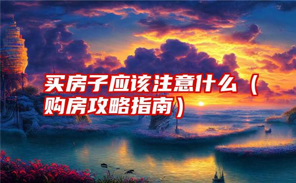 买房子应该注意什么（购房攻略指南）