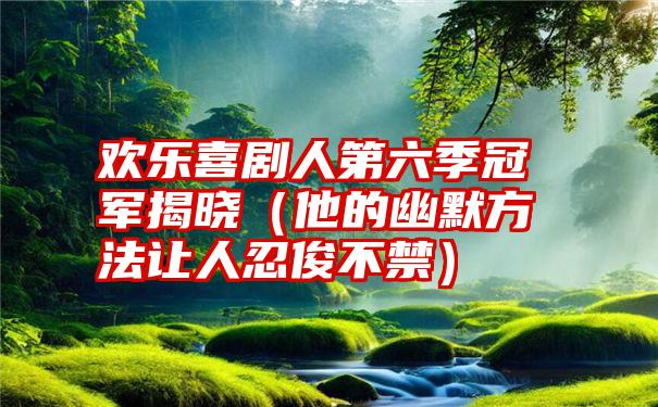 欢乐喜剧人第六季冠军揭晓（他的幽默方法让人忍俊不禁）