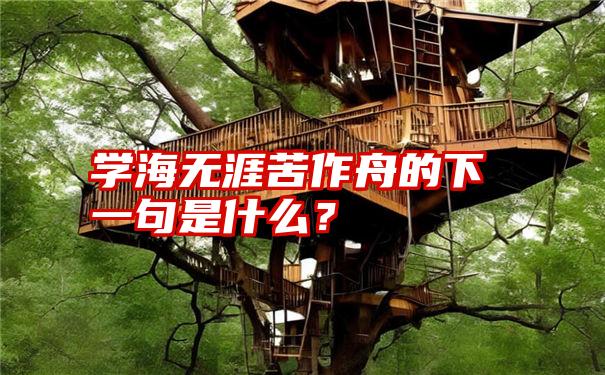 学海无涯苦作舟的下一句是什么？