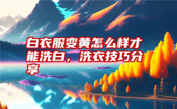 白衣服变黄怎么样才能洗白，洗衣技巧分享