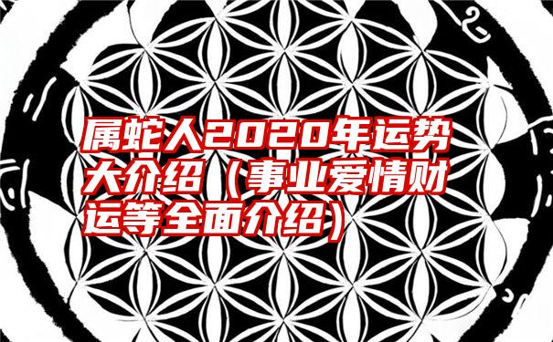 属蛇人2020年运势大介绍（事业爱情财运等全面介绍）