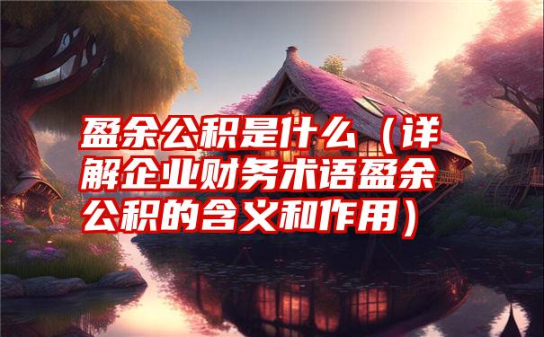 盈余公积是什么（详解企业财务术语盈余公积的含义和作用）