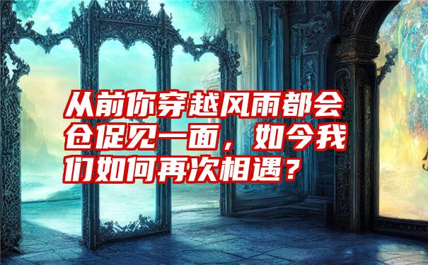 从前你穿越风雨都会仓促见一面，如今我们如何再次相遇？