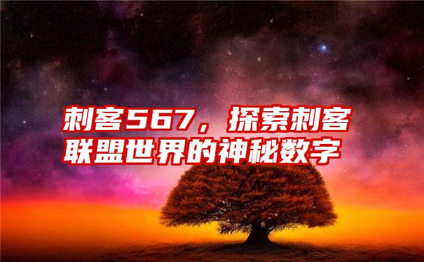 刺客567，探索刺客联盟世界的神秘数字