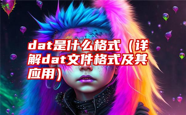 dat是什么格式（详解dat文件格式及其应用）