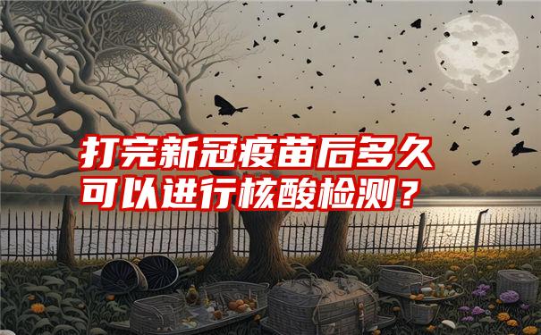 打完新冠疫苗后多久可以进行核酸检测？