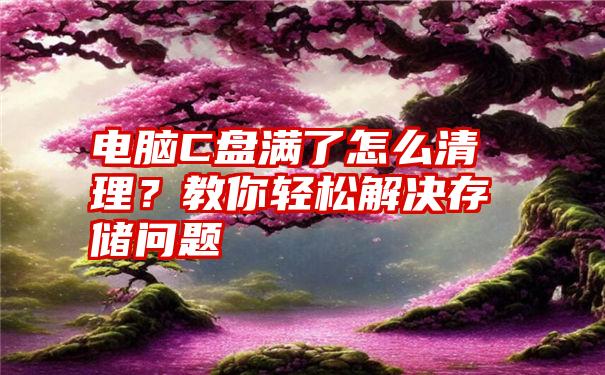 电脑C盘满了怎么清理？教你轻松解决存储问题