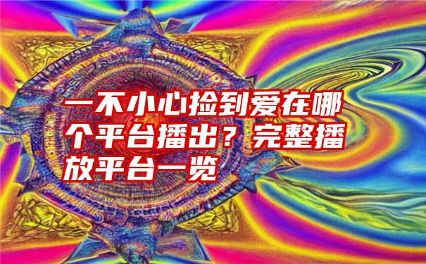 一不小心捡到爱在哪个平台播出？完整播放平台一览