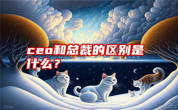 ceo和总裁的区别是什么？