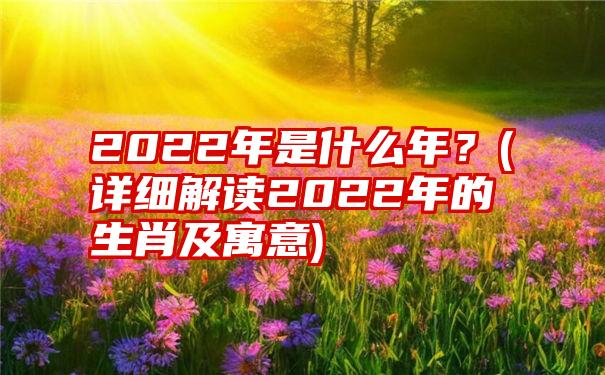 2022年是什么年？(详细解读2022年的生肖及寓意)