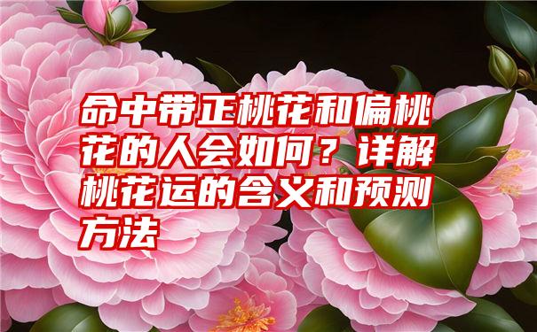 命中带正桃花和偏桃花的人会如何？详解桃花运的含义和预测方法