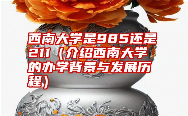 西南大学是985还是211（介绍西南大学的办学背景与发展历程）