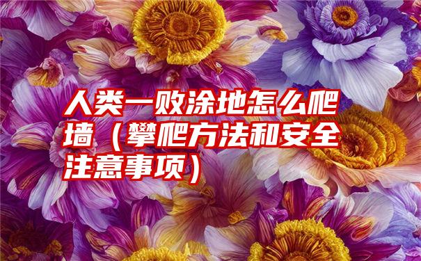 人类一败涂地怎么爬墙（攀爬方法和安全注意事项）