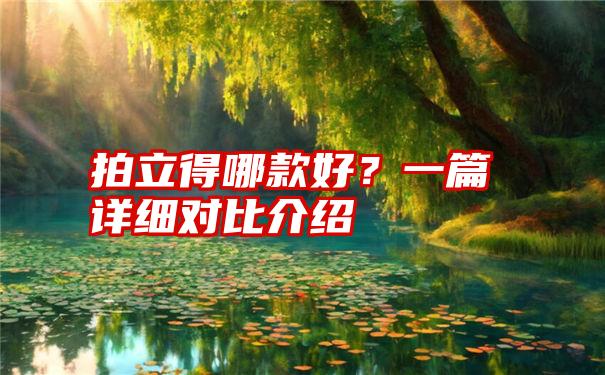 拍立得哪款好？一篇详细对比介绍