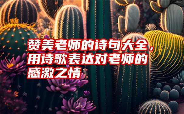 赞美老师的诗句大全，用诗歌表达对老师的感激之情