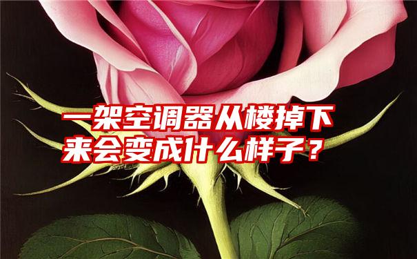 一架空调器从楼掉下来会变成什么样子？