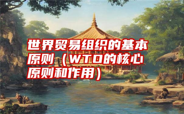 世界贸易组织的基本原则（WTO的核心原则和作用）