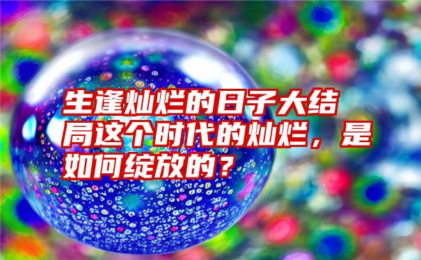 生逢灿烂的日子大结局这个时代的灿烂，是如何绽放的？