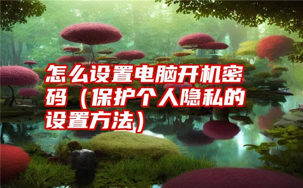 怎么设置电脑开机密码（保护个人隐私的设置方法）