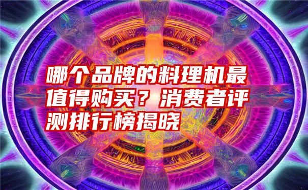 哪个品牌的料理机最值得购买？消费者评测排行榜揭晓