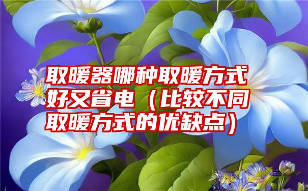 取暖器哪种取暖方式好又省电（比较不同取暖方式的优缺点）