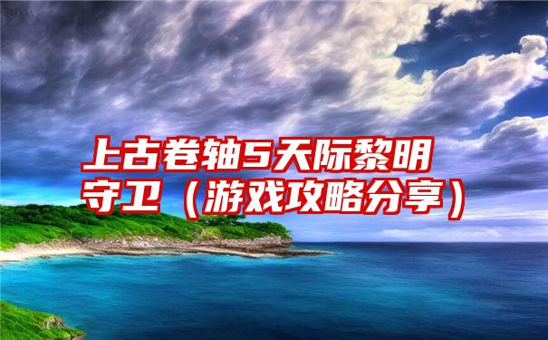 上古卷轴5天际黎明守卫（游戏攻略分享）