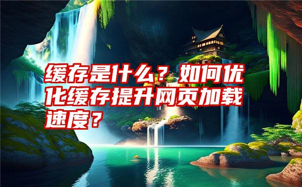 缓存是什么？如何优化缓存提升网页加载速度？